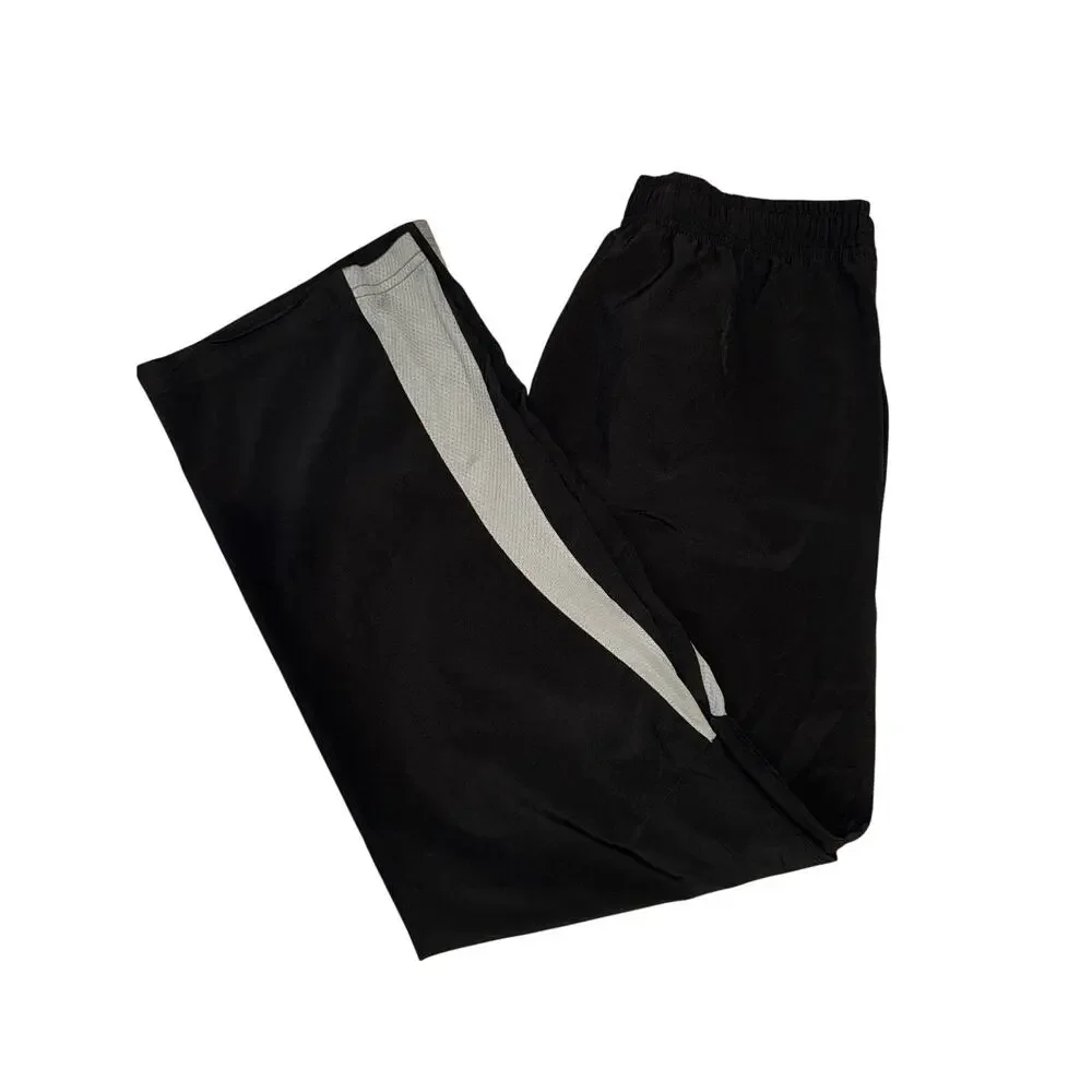 Vintage Reebok Y2K black wind pants men’s medium elastic waist retro athletic